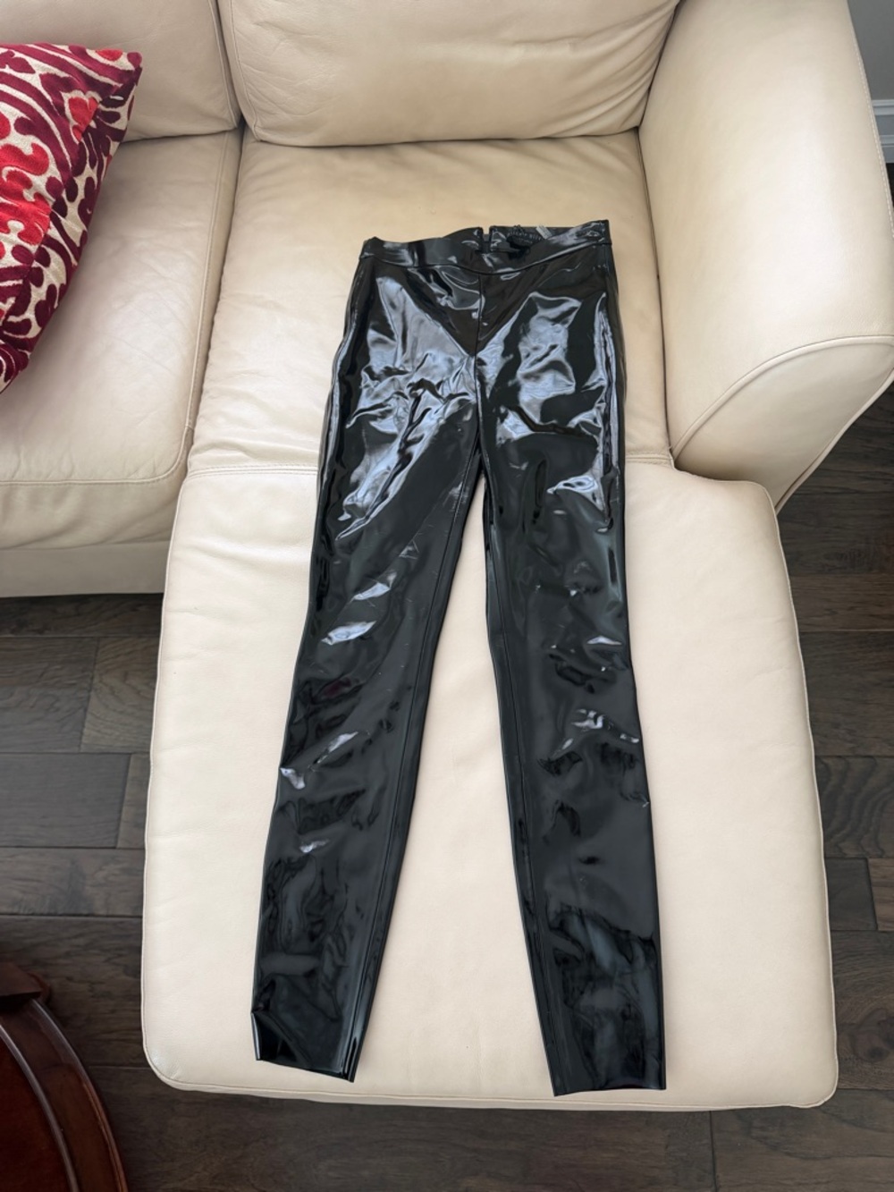 Alice + Olivia Black High-Gloss Patent pants